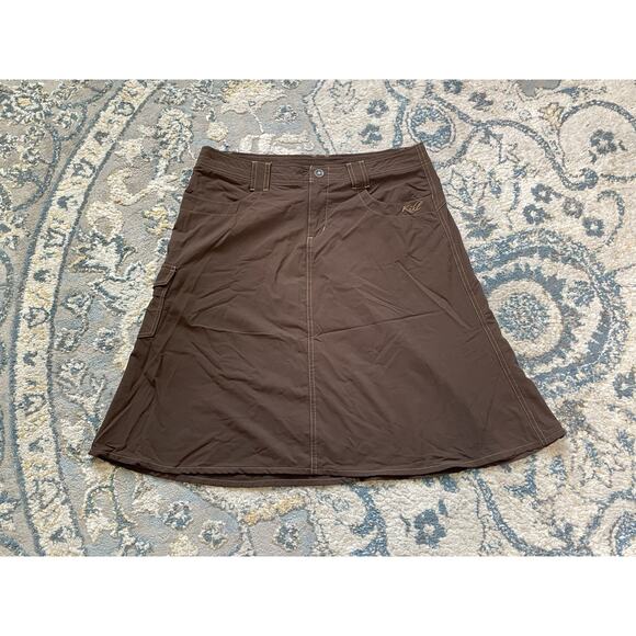Kuhl Dresses & Skirts - KÜHL Brown Hiking Skirt Women’s Size 10 Outdoor Travel Utility Cargo